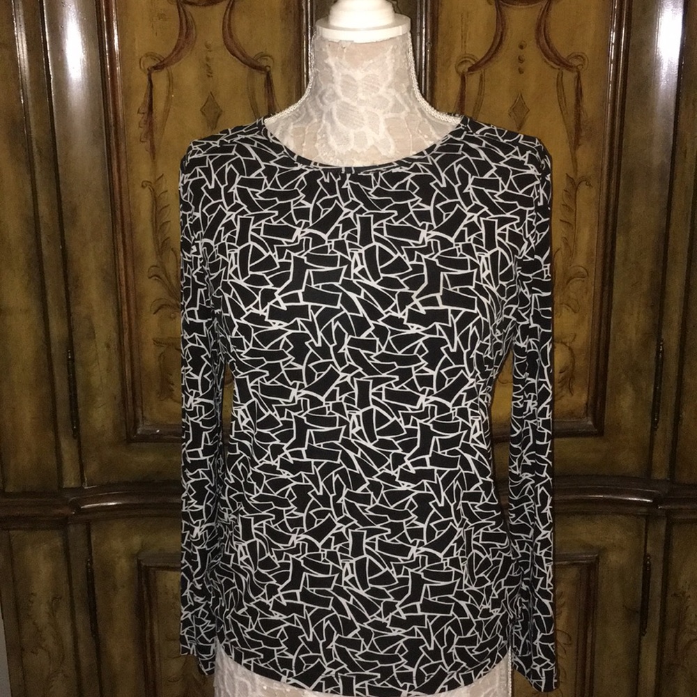Liz Claiborne Black & White PM Shirt